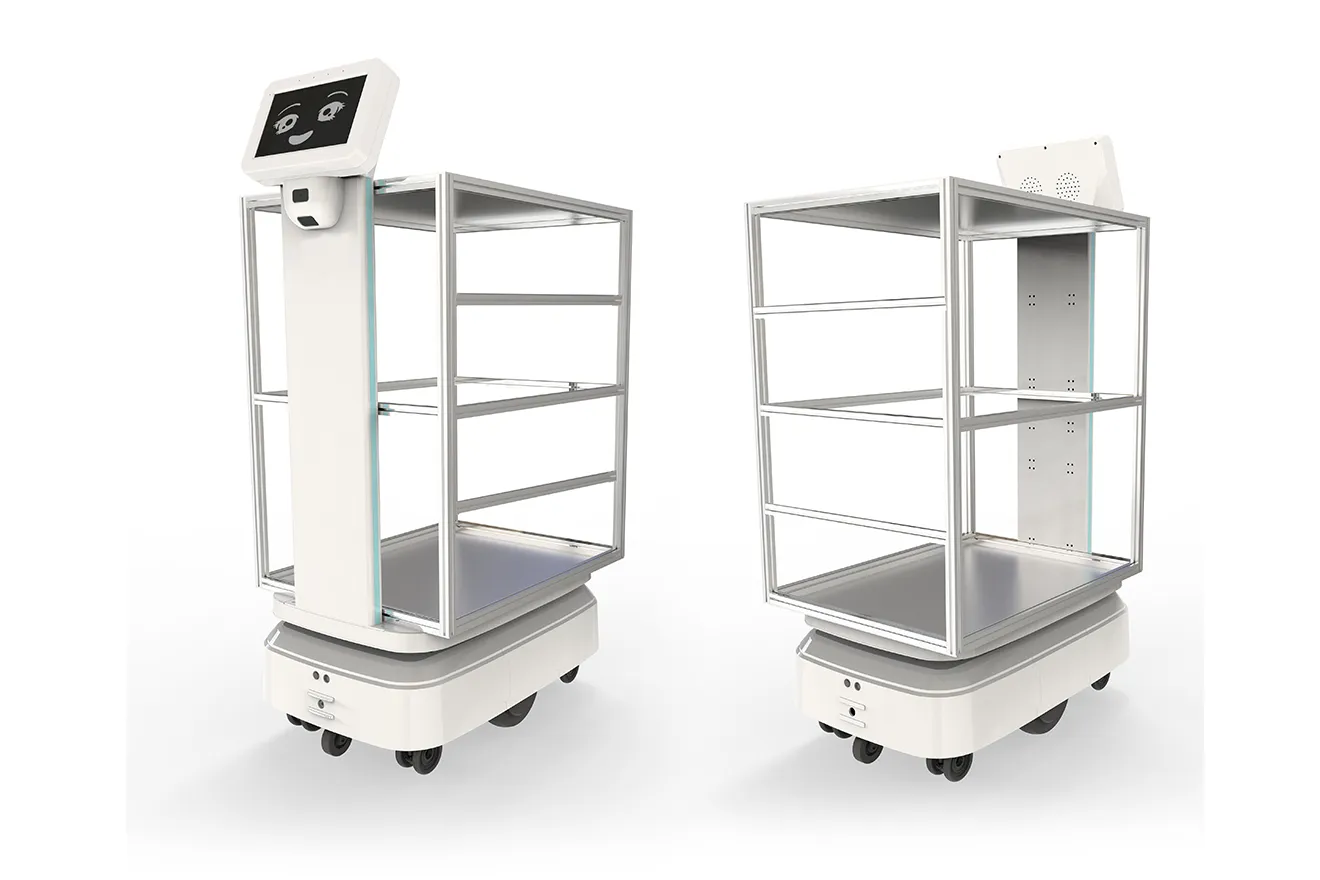 Autonomous mobile robots in a logistics warehouse